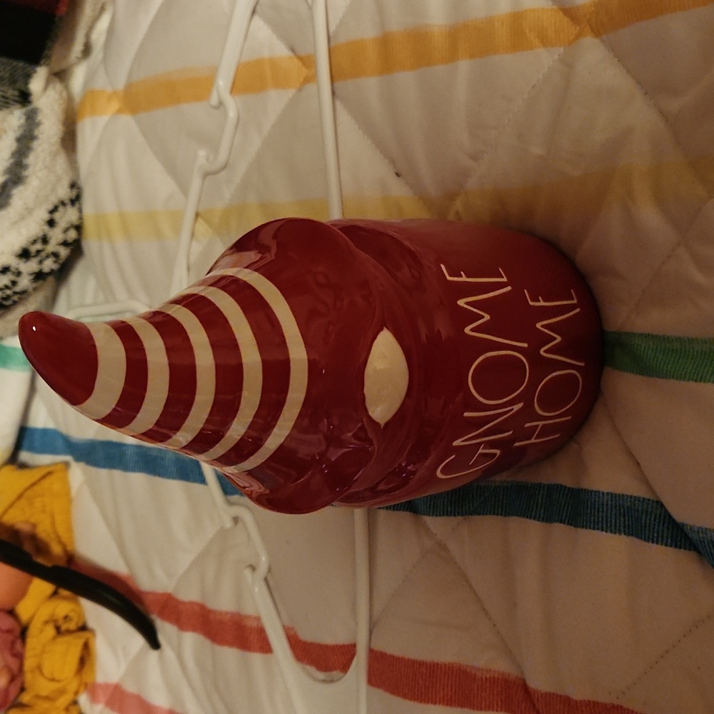 Rae dunn Christmas mug with topper